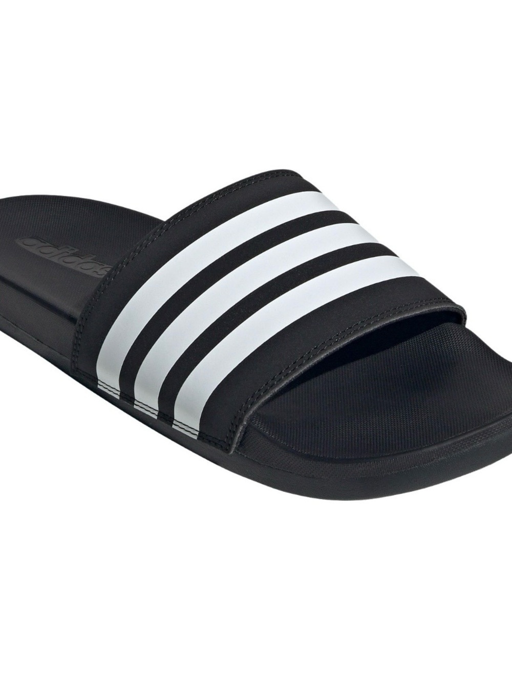 adidas Adilette Unisex Comfort Slides Black and White Stripe Mens 12 W 13